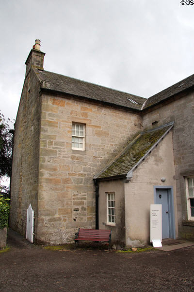 Back entrance of Reid farmhouse at National Museum of Rural Life. Kittochside, Scotland.