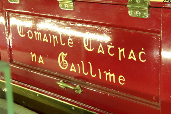 Gaelic name of town which owned Albion Merryweather fire engine (1928) at Riverside Museum. Glasgow, Scotland.
