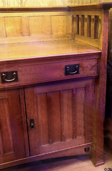 Sideboard (1901) by EA Taylor for Wylie & Lochhead of Glasgow at Riverside Museum. Glasgow, Scotland.