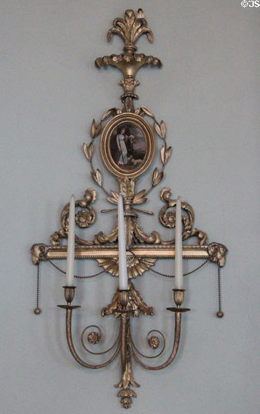 Sconce in round drawing room at Culzean Castle. Maybole, Scotland.