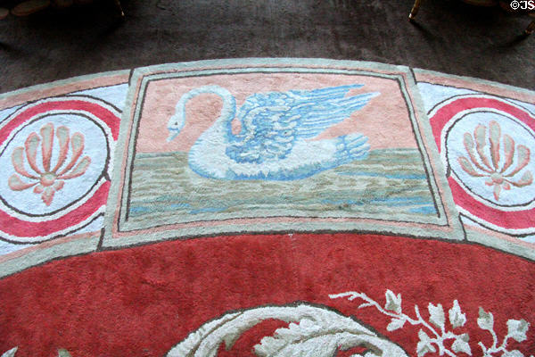 Reproduced carpet in round drawing room at Culzean Castle. Maybole, Scotland.