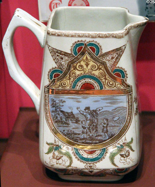 Burns centenary jug (1859) by J&MP Bell & Co. of Glasgow at Robert Burns Birthplace Museum. Alloway, Scotland.