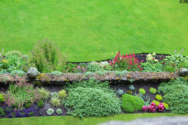 Plantings in Queen Anne Garden at Stirling Castle. Stirling, Scotland.