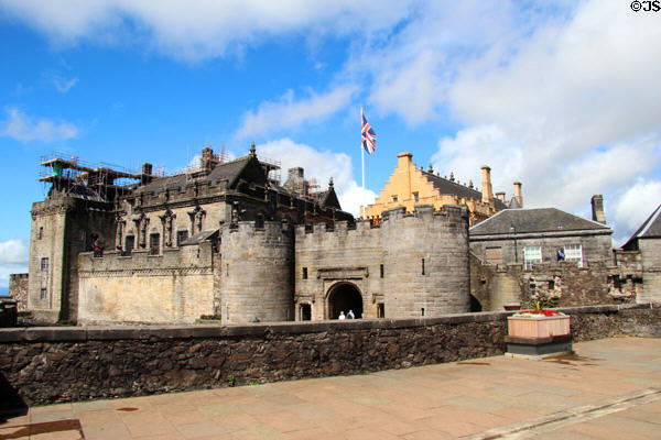 Main gate before Palace & Great Hall at Stirling Castle. Stirling, Scotland.