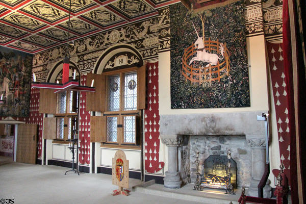 Queen's Inner Hall recreated in Palace of Stirling Castle. Stirling, Scotland.