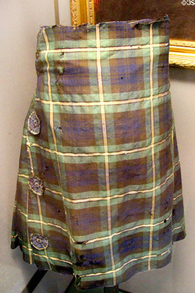 Highland kilt (c1780-1847) worn by Duncan Campbell of Lochnell at Stirling Castle Regimental Museum. Stirling, Scotland.