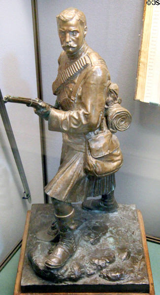 Model of Boer War Memorial Statue (1907) at Stirling Castle Regimental Museum. Stirling, Scotland.