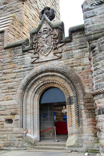 Entrance of National Wallace Monument. Stirling, Scotland.