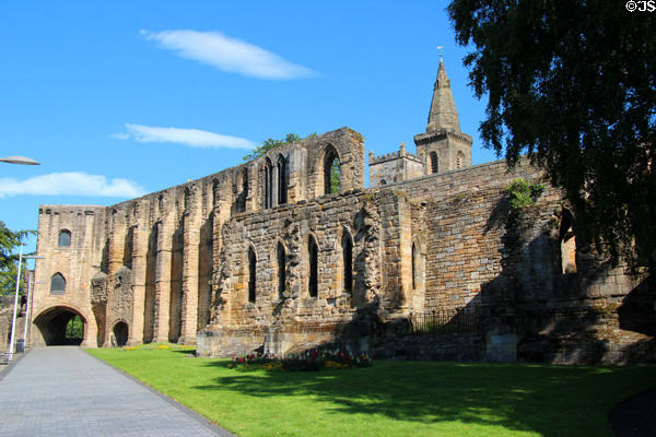 Palace ruins at Dunfermline Abbey (12thC) run as museum by Historic Scotland. Dunfermline, Scotland.