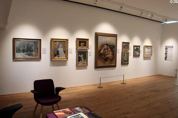 Art gallery at Dunfermline Carnegie Library Museum. Dunfermline, Scotland.