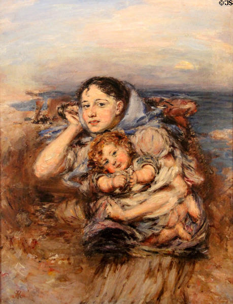 Love's Whispers painting (1890) by William McTaggart at Dunfermline Carnegie Library Museum. Dunfermline, Scotland.