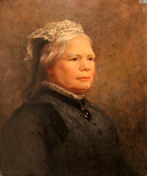 Mrs. Margaret Carnegie, mother of Andrew, portrait (1930) by E. Ouless at Andrew Carnegie Birthplace Museum. Dunfermline, Scotland.