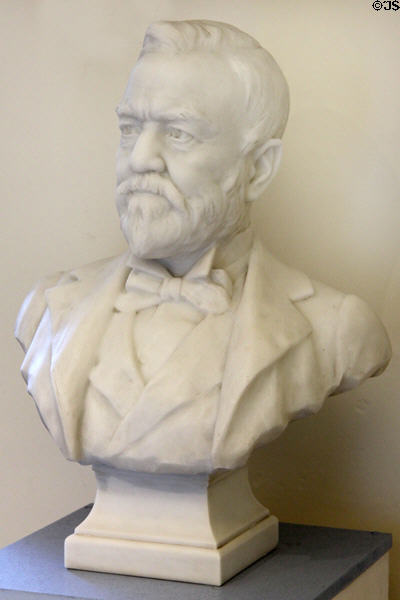 Andrew Carnegie marble bust (1912) by G.D. MacDougall at Birthplace Museum. Dunfermline, Scotland.