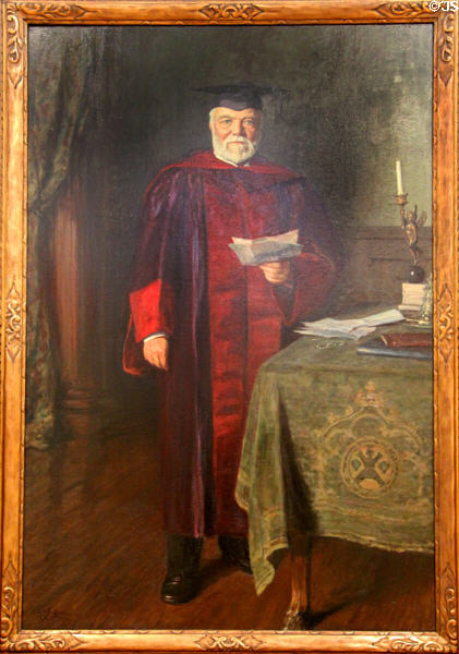 Andrew Carnegie, Rector of St Andrews University portrait (1926) by Howard Russell Butler at Andrew Carnegie Birthplace Museum. Dunfermline, Scotland.