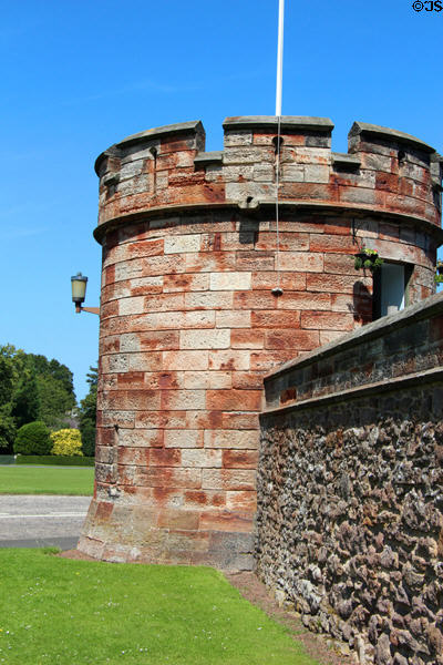 Entrance tower at Dirleton Castle. Dirleton, Scotland.