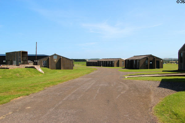 Preserved buildings of East Fortune Second World War bomber airfield built on First World War Naval Air Station now National Museum of Flight. East Fortune, Scotland.