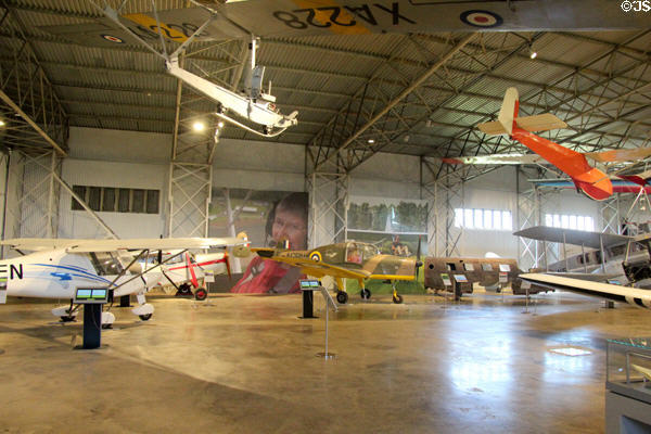 Early aircraft display in hanger at National Museum of Flight. East Fortune, Scotland.
