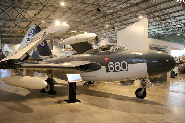 De Havilland Sea Venom jet fighter (1955) at National Museum of Flight. East Fortune, Scotland.