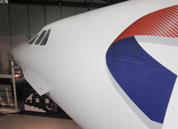 Nose section of Concorde at National Museum of Flight. East Fortune, Scotland.
