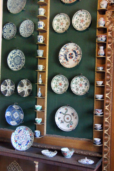 Porcelain collection at Newhailes. Musselburgh, Scotland.