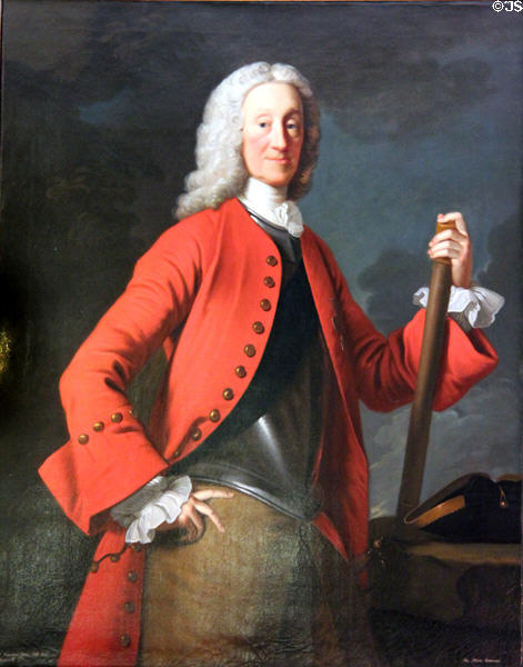 Portrait of John, 2nd Earl of Stair by Allan Ramsay in dining room at Newhailes. Musselburgh, Scotland.