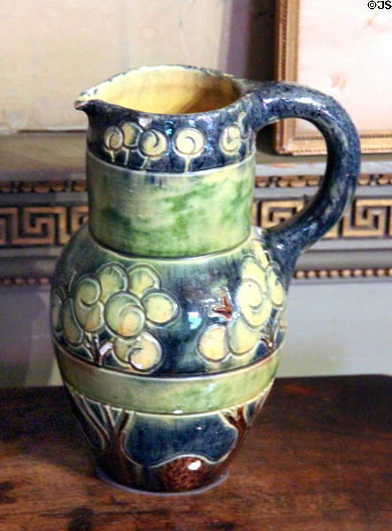 Pottery jug in drawing room at Newhailes. Musselburgh, Scotland.