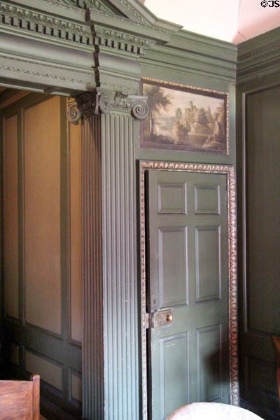 Decorative moulding in Alcove Bedroom at Newhailes. Musselburgh, Scotland.