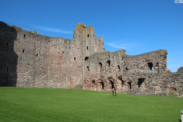 Walls at Tantallon Castle. Scotland.
