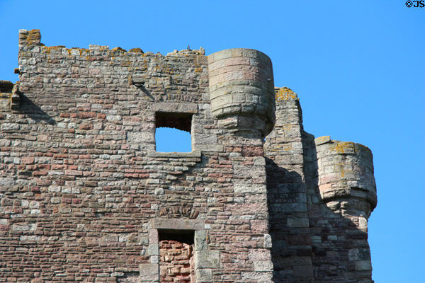 Wall patterns at Tantallon Castle. Scotland.