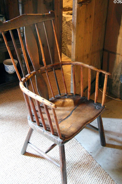 Windsor chair in High Hall at Culross Palace. Culross, Scotland.