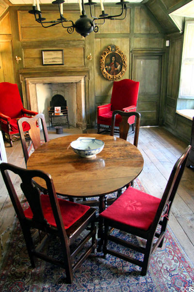 Withdrawing room modernized in 1700 at Culross Palace. Culross, Scotland.