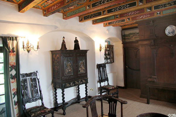 Interior of The Study run as museum by National Trust for Scotland. Culross, Scotland.