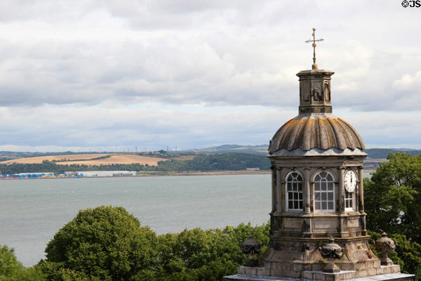 Firth of Forth from viewing platform at Hopetoun House. Queensferry, Scotland.