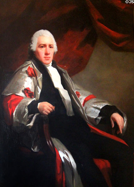 Portrait of Rt. Hon. Charles Hope, Lord Granton by Sir Henry Raeburn in the Hall at Hopetoun House. Queensferry, Scotland.