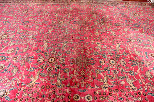 Oriental carpet in Red Drawing Room at Hopetoun House. Queensferry, Scotland.