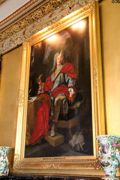 Portrait of William, 1st Marquis of Annandale by Andrea Procaccini in State Dining Room at Hopetoun House. Queensferry, Scotland.