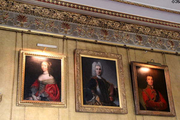 Family portraits in State Dining Room at Hopetoun House. Queensferry, Scotland.