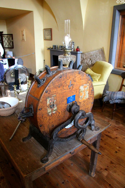 Rotary knife cleaning / sharpening machine (c1903) by Kent's Emory of London in Butler's Pantry at Hopetoun House. Queensferry, Scotland.