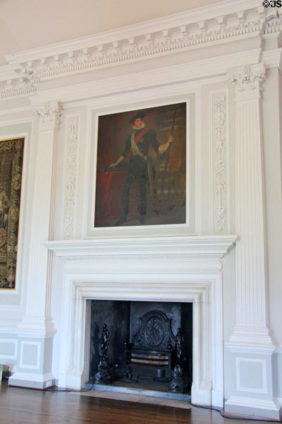 Portrait of John, 4th Earl of Hopetoun, over chimneypiece in Ballroom at Hopetoun House. Queensferry, Scotland.