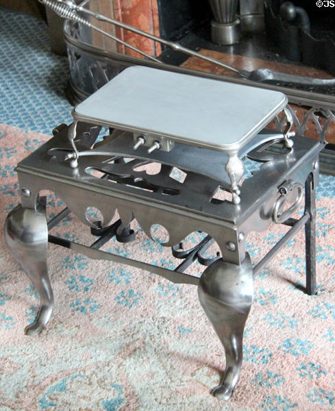 Electric plate warmer in dining room at Lauriston Castle. Edinburgh, Scotland.