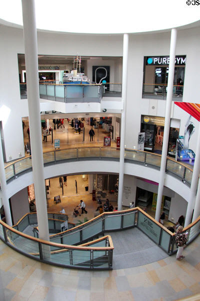 Interior of Ocean Terminal shopping center of Leith. Edinburgh, Scotland.