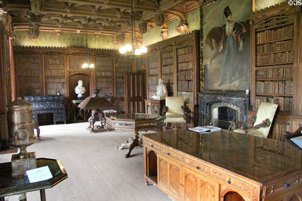 Library at Abbotsford House. Melrose, Scotland.