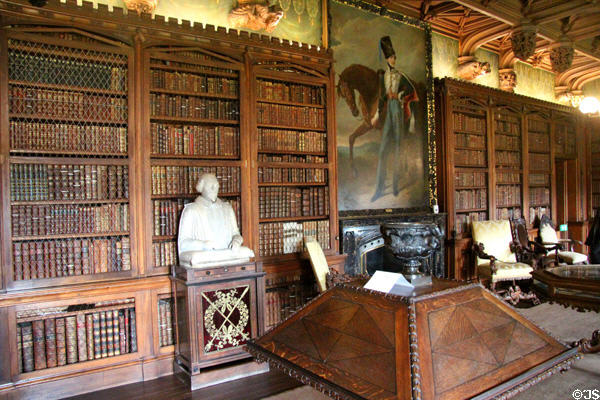 Library at Abbotsford House. Melrose, Scotland.