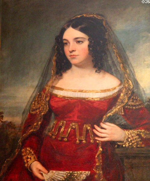 Portrait of Anne, 2nd daughter of Sir Walter Scott by John Graham at Abbotsford House. Melrose, Scotland.
