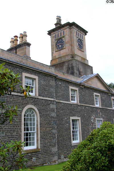 Clock tower over Bowhill House. Scotland.
