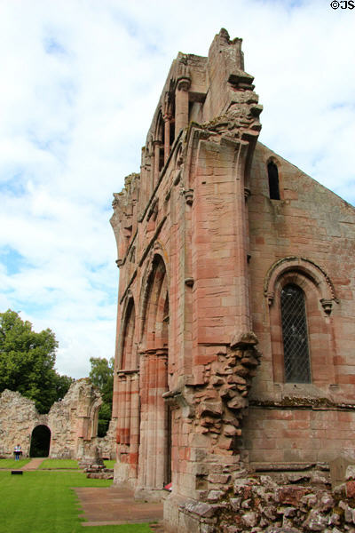 Dryburgh Abbey north transept used for Sir Walter Scott & family's grave. Scotland.