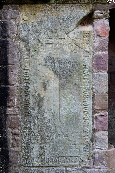 Tombstone at Dryburgh Abbey. Scotland.