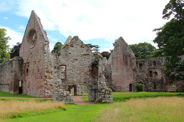 Gatehouse & bridge (16thC) at Dryburgh Abbey. Scotland.