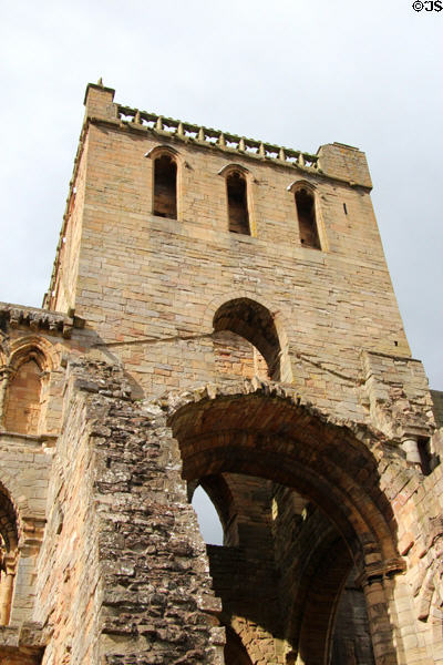 Transept tower at Jedburgh Abbey. Jedburgh, Scotland.