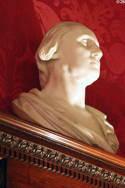 Bust of George Washington in library at Manderston House. Duns, Scotland.